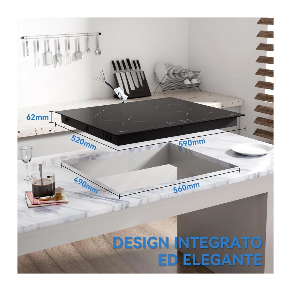 Hermitlux Piano Cottura a Induzione 4 Fuochi 60cm — 2