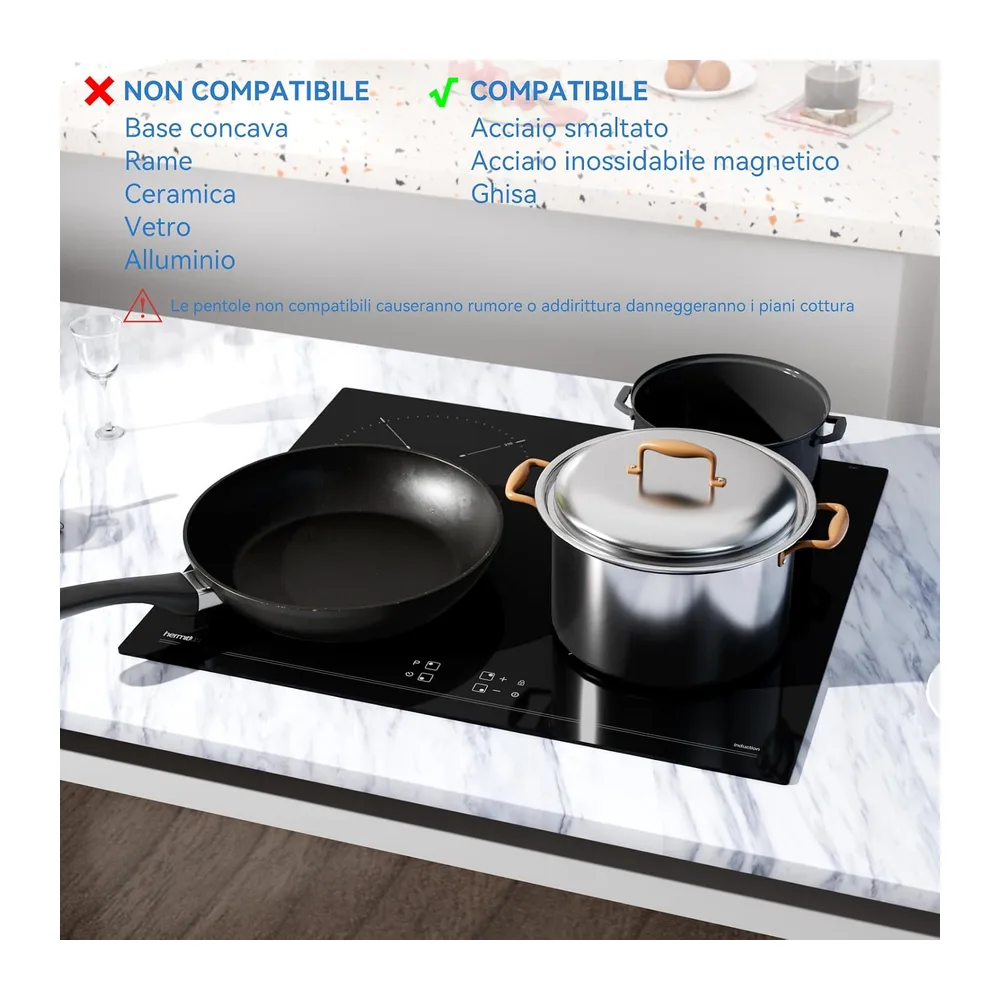 Hermitlux Piano Cottura a Induzione 4 Fuochi 60cm — 6