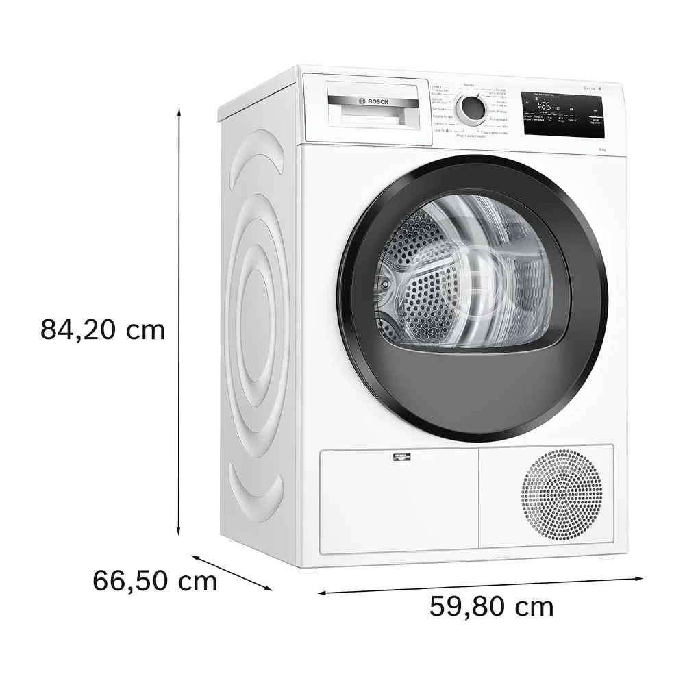 Bosch WTH85298II Serie 4 Asciugatrice a pompa di calore 8kg Bianco [Classe di efficienza energetica E] — 2