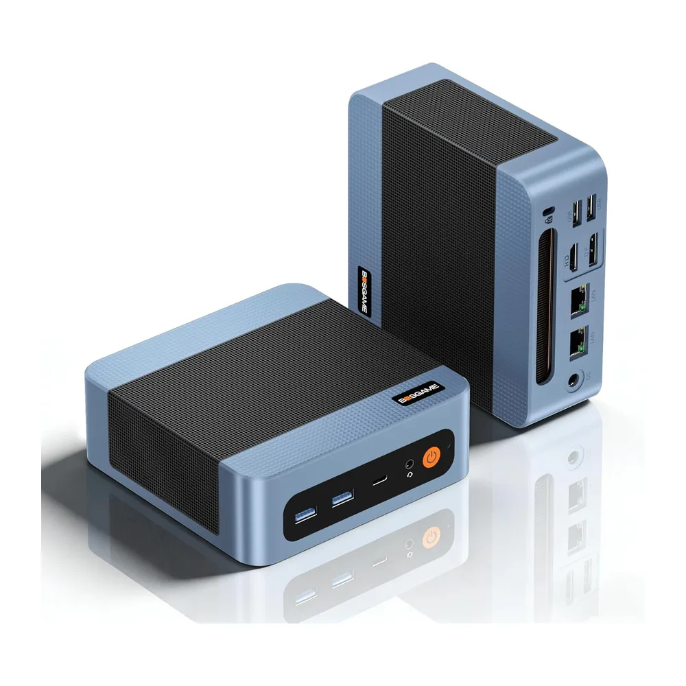 BOSGAME E5 Home-Office-Mini PC, Ryzen 5300U (Supera 4300U/N150, Fino a 3.8GHz), 16GB DDR4 RAM 512GB NVMe SSD