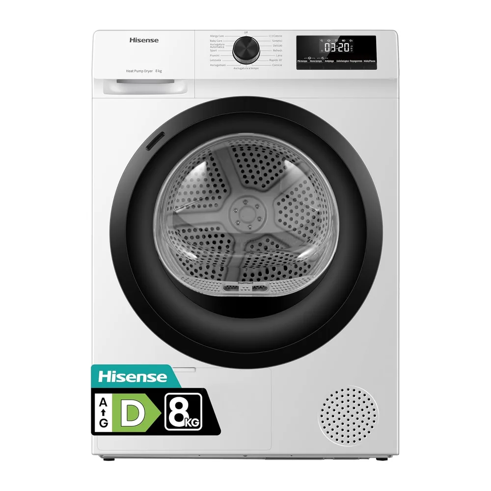 Hisense DHQE800BW2 Asciugatrice A Pompa Di Calore