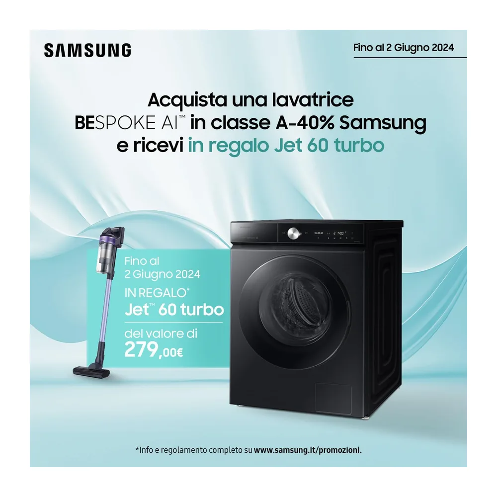 Samsung Lavatrice Bespoke AI Quickdrive WW11DB8B95GB/U3 — 4