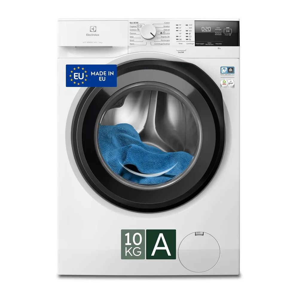 Electrolux 600 Lavatrice Carica Frontale 10 Kg SensiCare EW6F210G [Classe di efficienza energetica A]