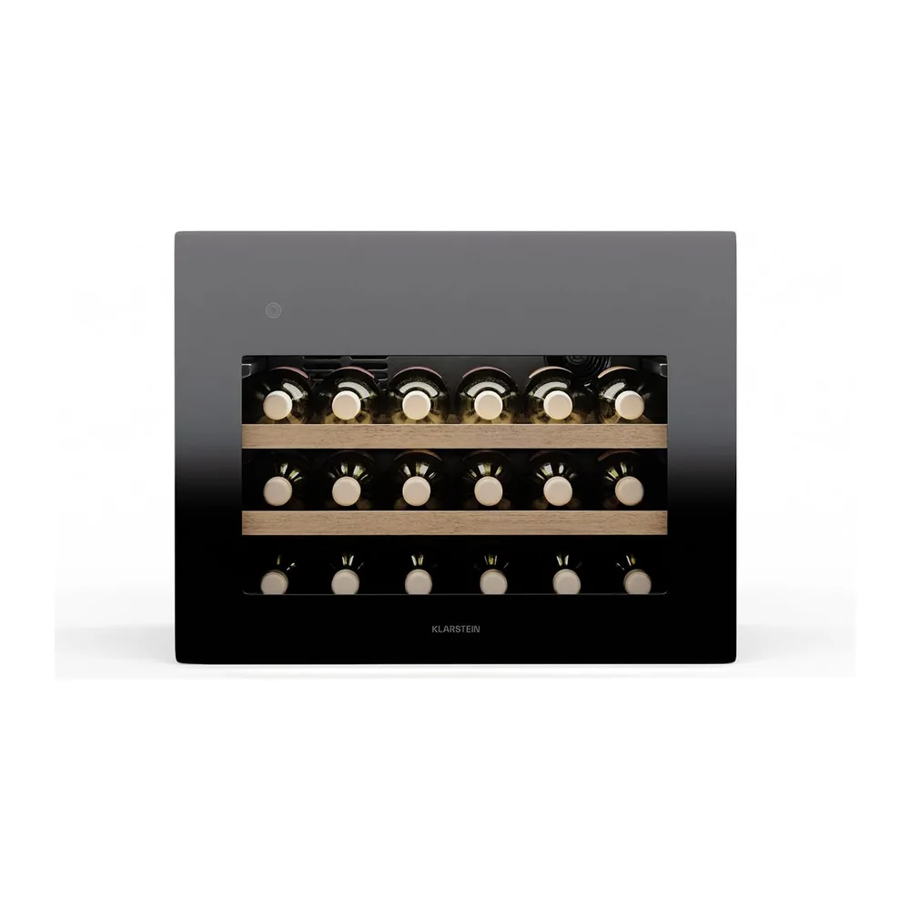 Klarstein Rhone 28 Uno Cantinetta Vino - 28 Bottiglie, 1 Zona, 5-20°C, LED, Porta Push-to-Open UV,