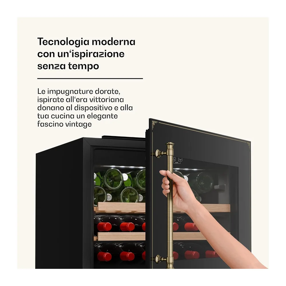 Klarstein Vinsider Victoria 28 - Cantinetta per Vini, 28 Bottiglie, 1 Zona, 5-20 °C, Touch Control, LED, — 4