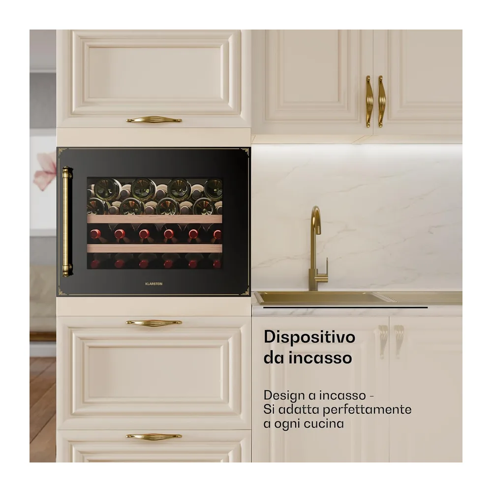 Klarstein Vinsider Victoria 28 - Cantinetta per Vini, 28 Bottiglie, 1 Zona, 5-20 °C, Touch Control, LED, — 6