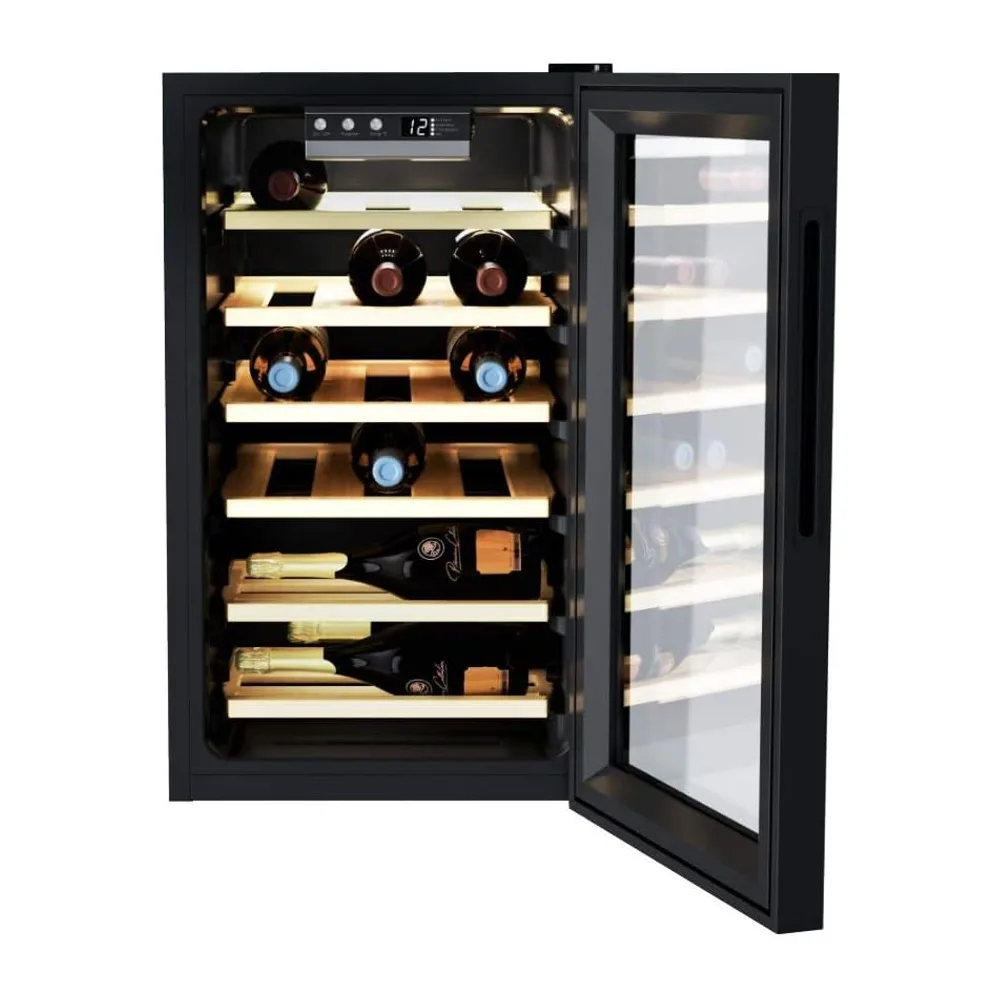 CANDY DiVino Cantinetta vino, 21 Bottiglie con porta in vetro, Ripiani in bambù 6 + 1 wine rack, Controllo — 2
