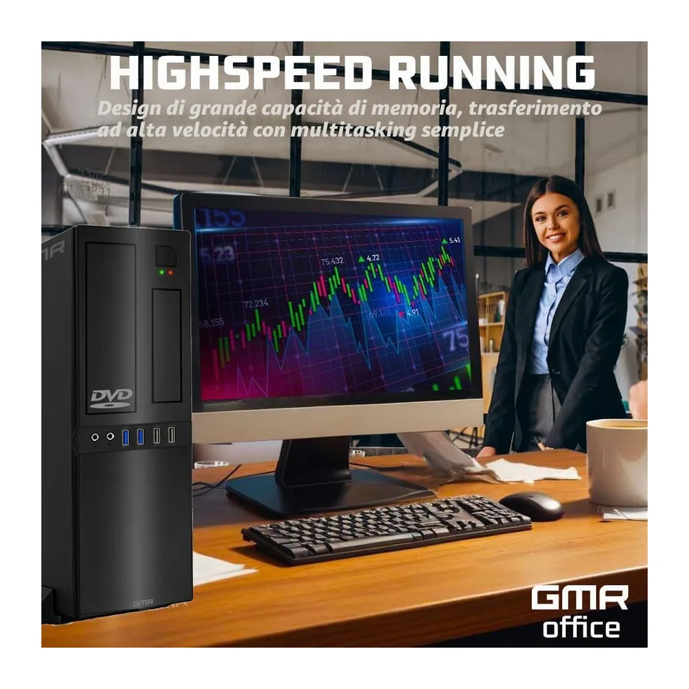 GMR Ultra Slim i7 Office PC - Business Office Computer | 3 anni di garanzia | 32 GB di RAM | 1000 GB SSD | — 6