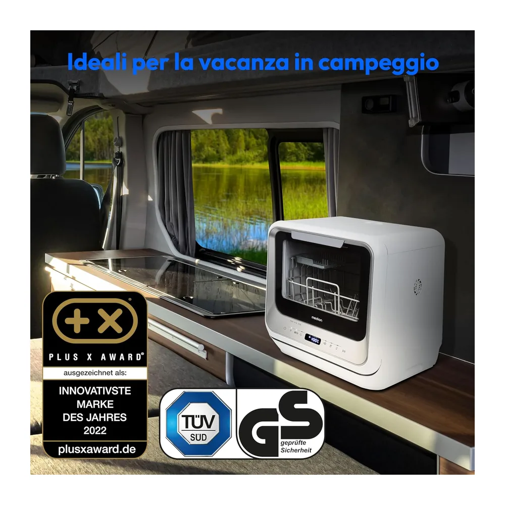 MEDION Mini Dishwasher DWT20 (lavastoviglie da tavolo — 2