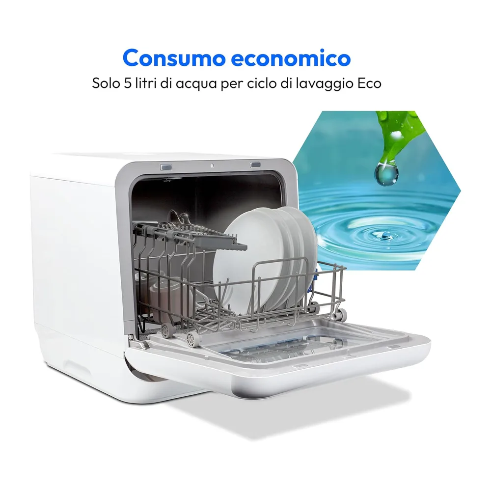 MEDION Mini Dishwasher DWT20 (lavastoviglie da tavolo — 5