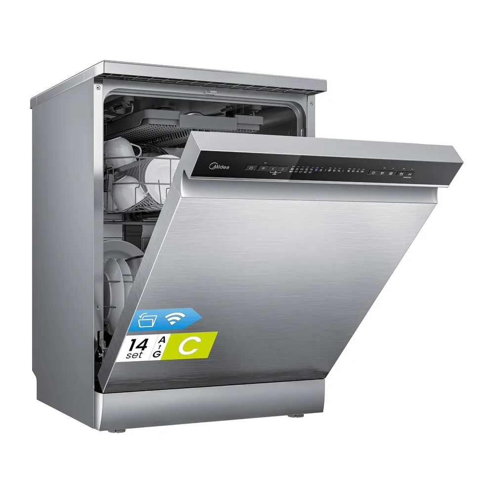 Midea Lavastoviglie Libera Installazione 14 Coperti 10 Programmi WiFi Inox [Classe di efficienza energetica C] — 2