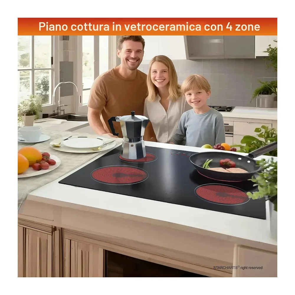 Piano cottura in ceramica da incasso a 4 fuochi — 3