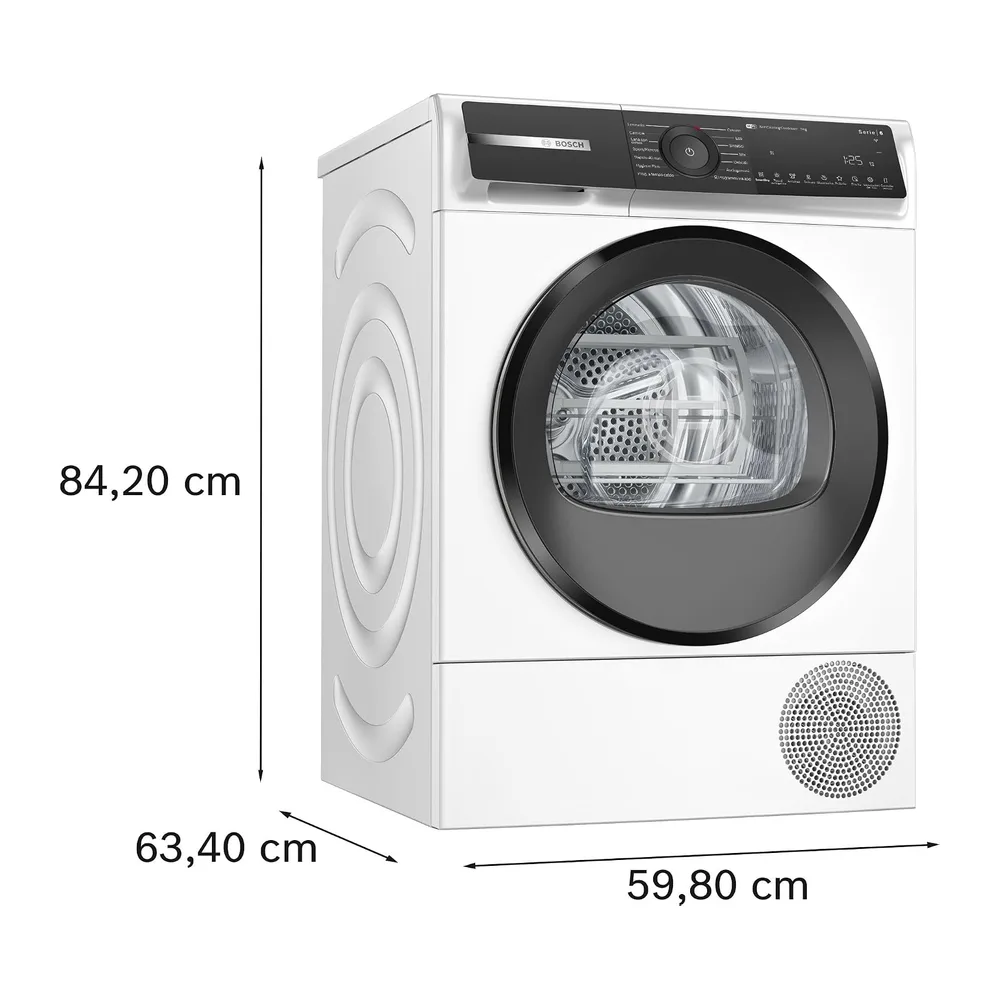 Bosch WQH245B0IT Serie 6 Asciugatrice a pompa di calore 9kg Bianco [Classe di efficienza energetica C] — 3