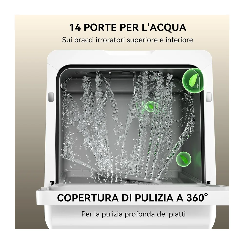 Hermitlux Lavastoviglie Portatile 7+3 Programmi di Lavaggio — 6