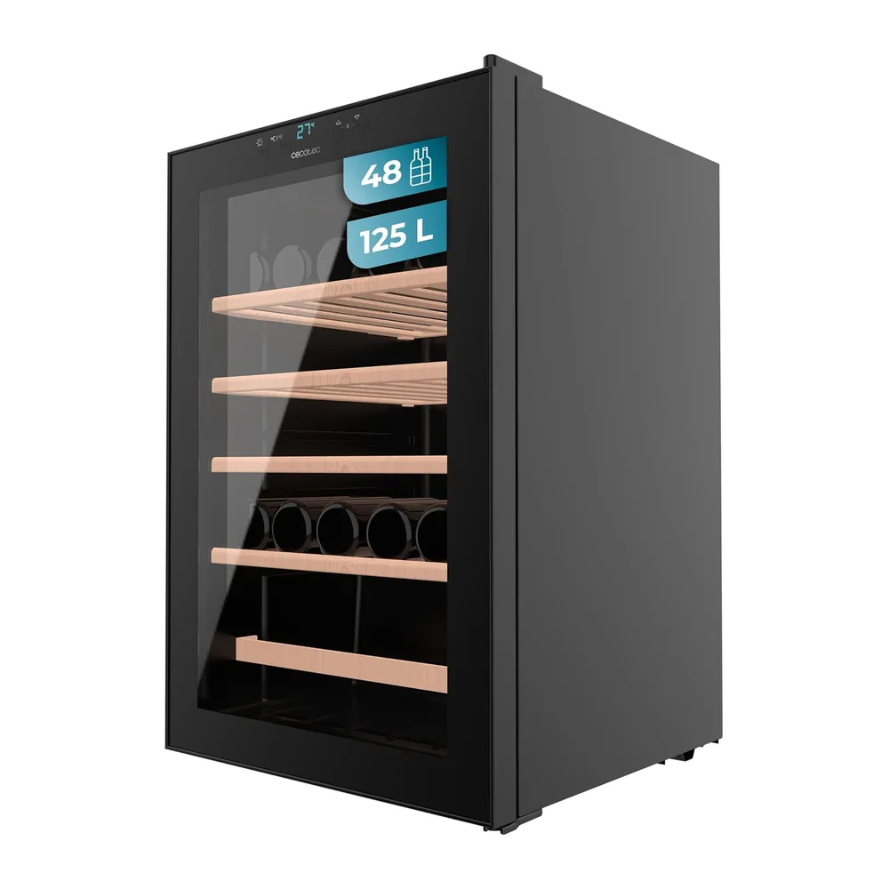 Cecotec Cantinetta Vino Bolero GrandSommelier 4850 Black Compressor. 49 Bottiglie