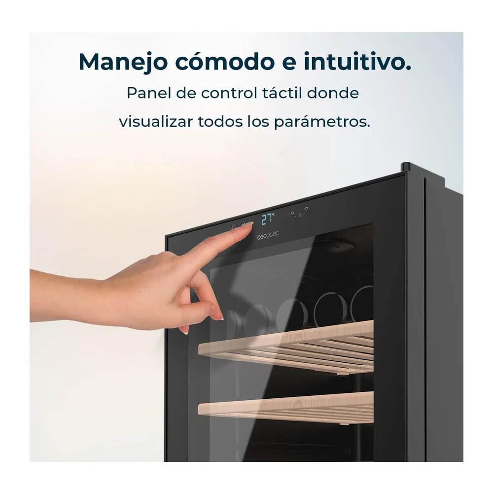 Cecotec Cantinetta Vino Bolero GrandSommelier 4850 Black Compressor. 49 Bottiglie — 5