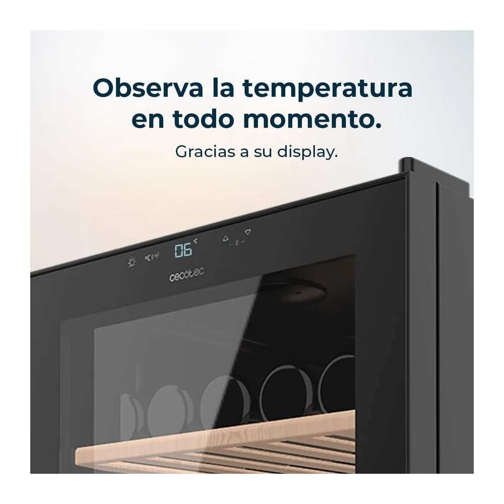 Cecotec Cantinetta Vino Bolero GrandSommelier 4850 Black Compressor. 49 Bottiglie — 6