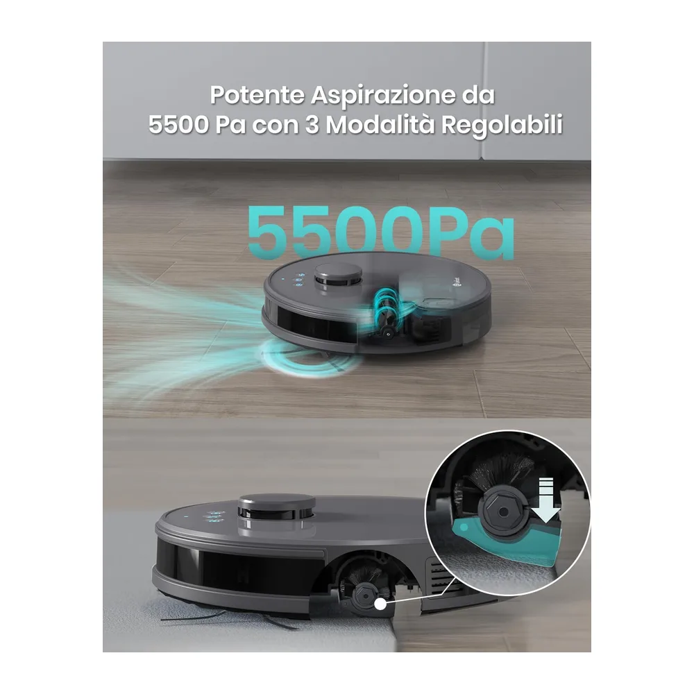 Lefant M1 Robot Aspirapolvere Lavapavimenti con Mappatura 3 in 1 — 2