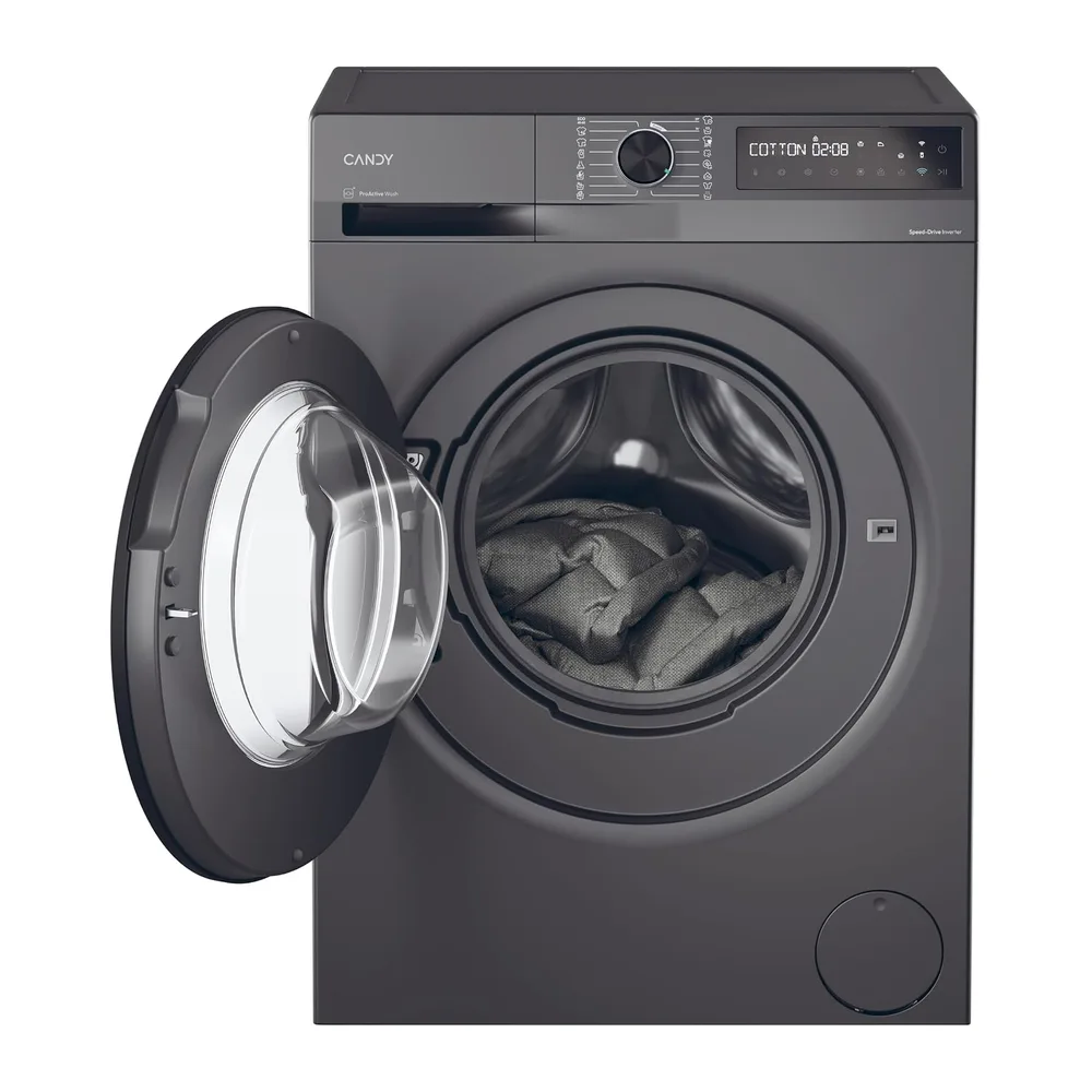 Candy ProWash 500 Lavatrice 10 Kg, 1400 Giri, Classe A-20%, Antracite [Classe di efficienza energetica A] — 2