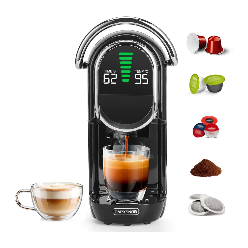 Magician1 Mini Macchina da Caffè Cialde 5in1 per Nespresso Originali