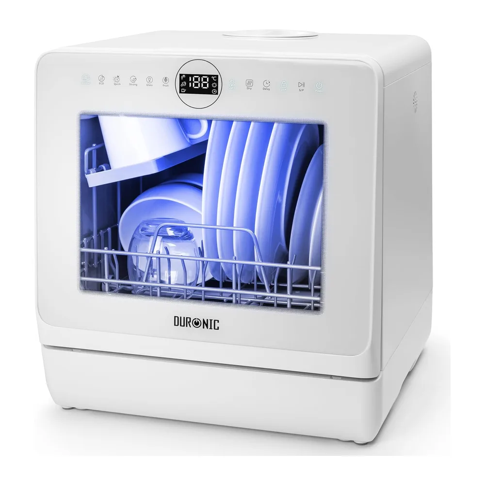 Duronic DW5 WE Mini Lavastoviglie da Tavolo 950W