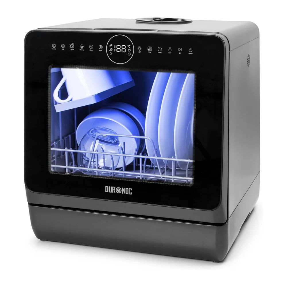 Duronic DW5 BK Mini Lavastoviglie da Tavolo 950W