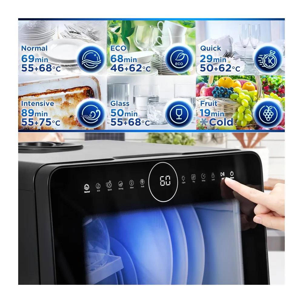Duronic DW5 BK Mini Lavastoviglie da Tavolo 950W — 5