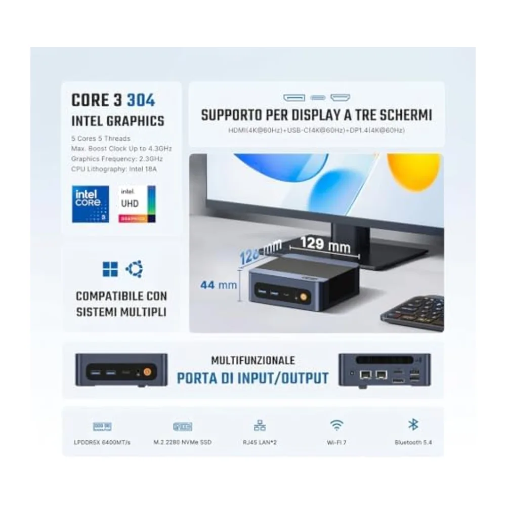 BOSGAME E6 Eco 304 Intel Wildcat 24 AI PC — 5