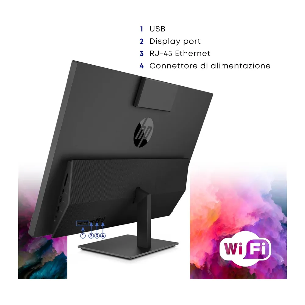 HP ProOne, All In One Pronto all'uso, Display 23,8" FHD, Borderless, Intel i5-9500 6 Core 3.0Ghz, Ram 16GB — 5