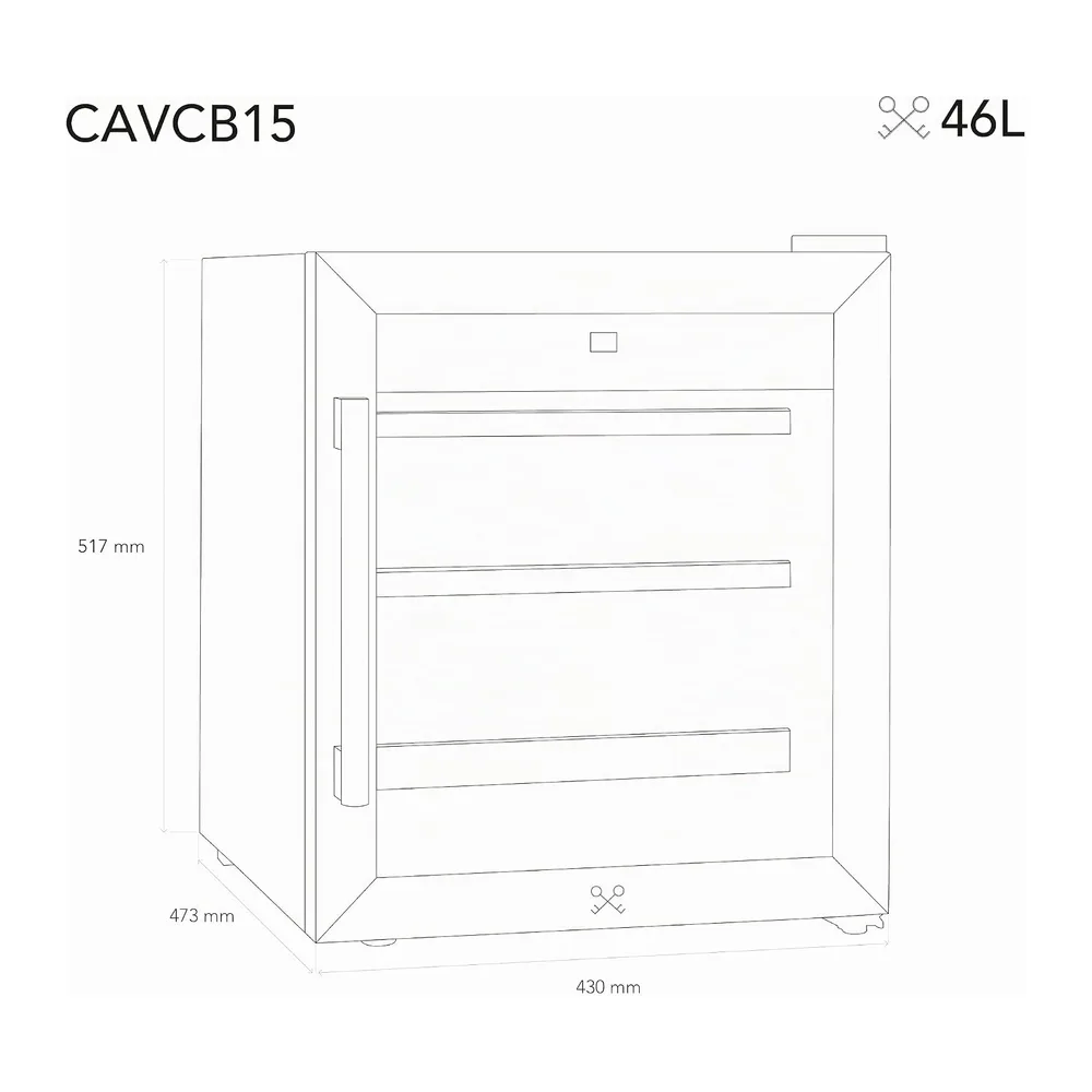 LES PETITS CHAMPS Cantinetta per vino da servizio 15 bottiglie CAVCB15 — 5
