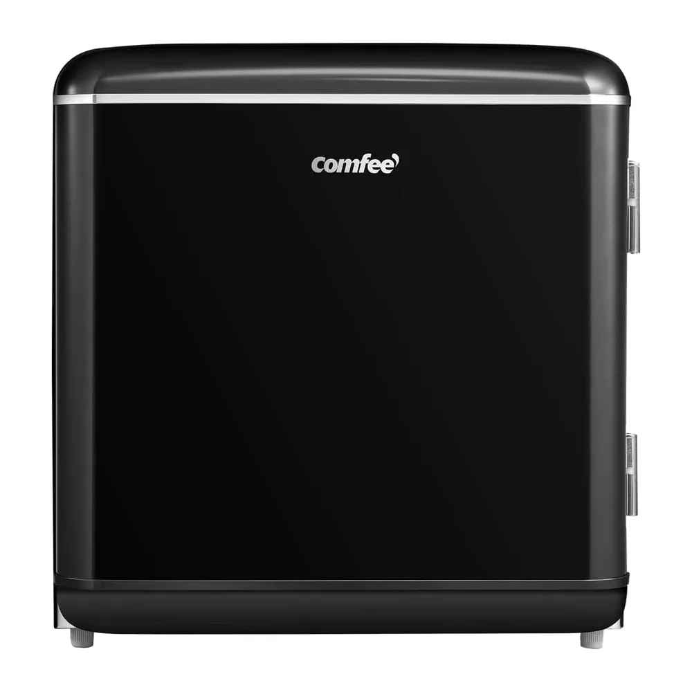 COMFEE' Mini Frigo da Camera 47L, Frigorifero Monoporta Design Retrò, Nero [Classe di efficienza energetica E]