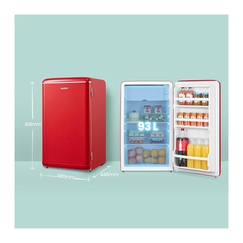 COMFEE' Mini Frigo 93L Frigorifero Monoporta Design Retrò — 4