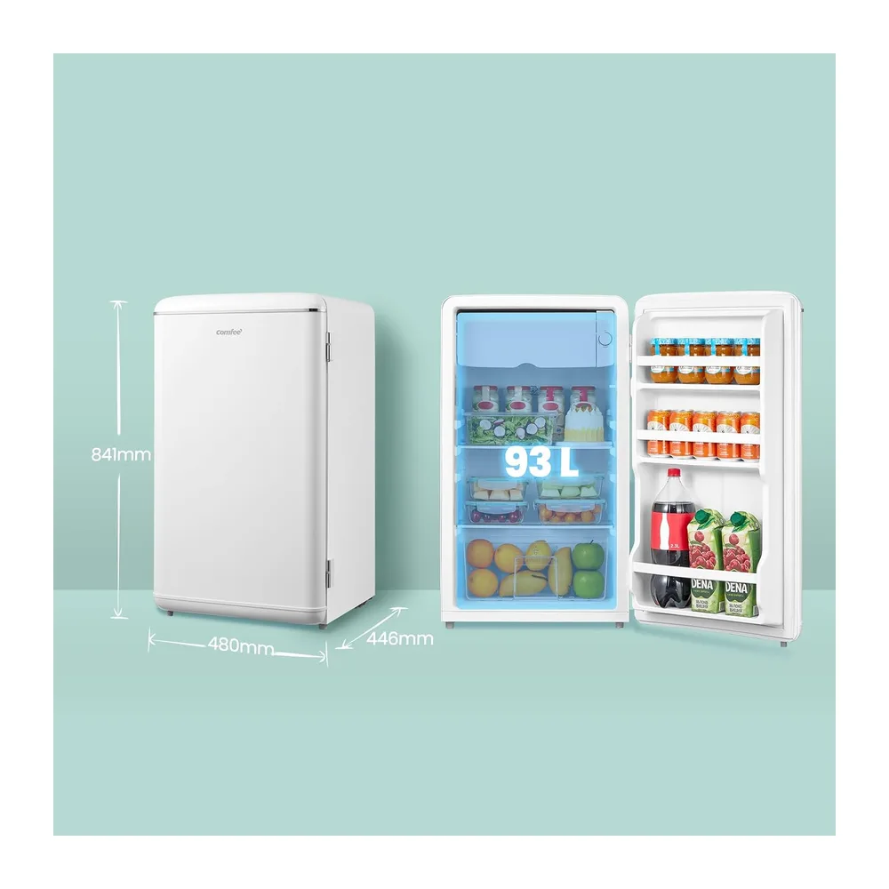 COMFEE' Mini Frigo 93L Frigorifero Monoporta Design Retrò — 2