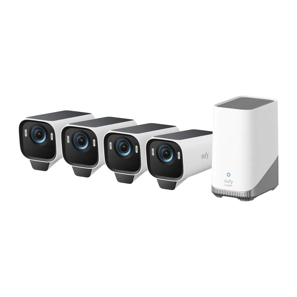eufy Security S3 Pro(eufyCam 3 Pro), 4K telecamera wifi esterno senza fili pannello solare Visione Notturna a