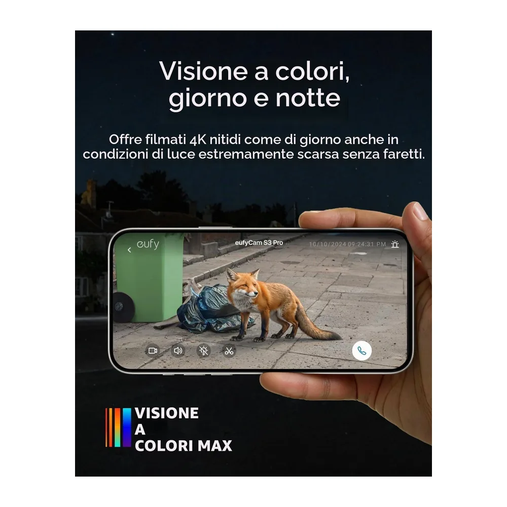 eufy Security S3 Pro(eufyCam 3 Pro), 4K telecamera wifi esterno senza fili pannello solare Visione Notturna a — 2