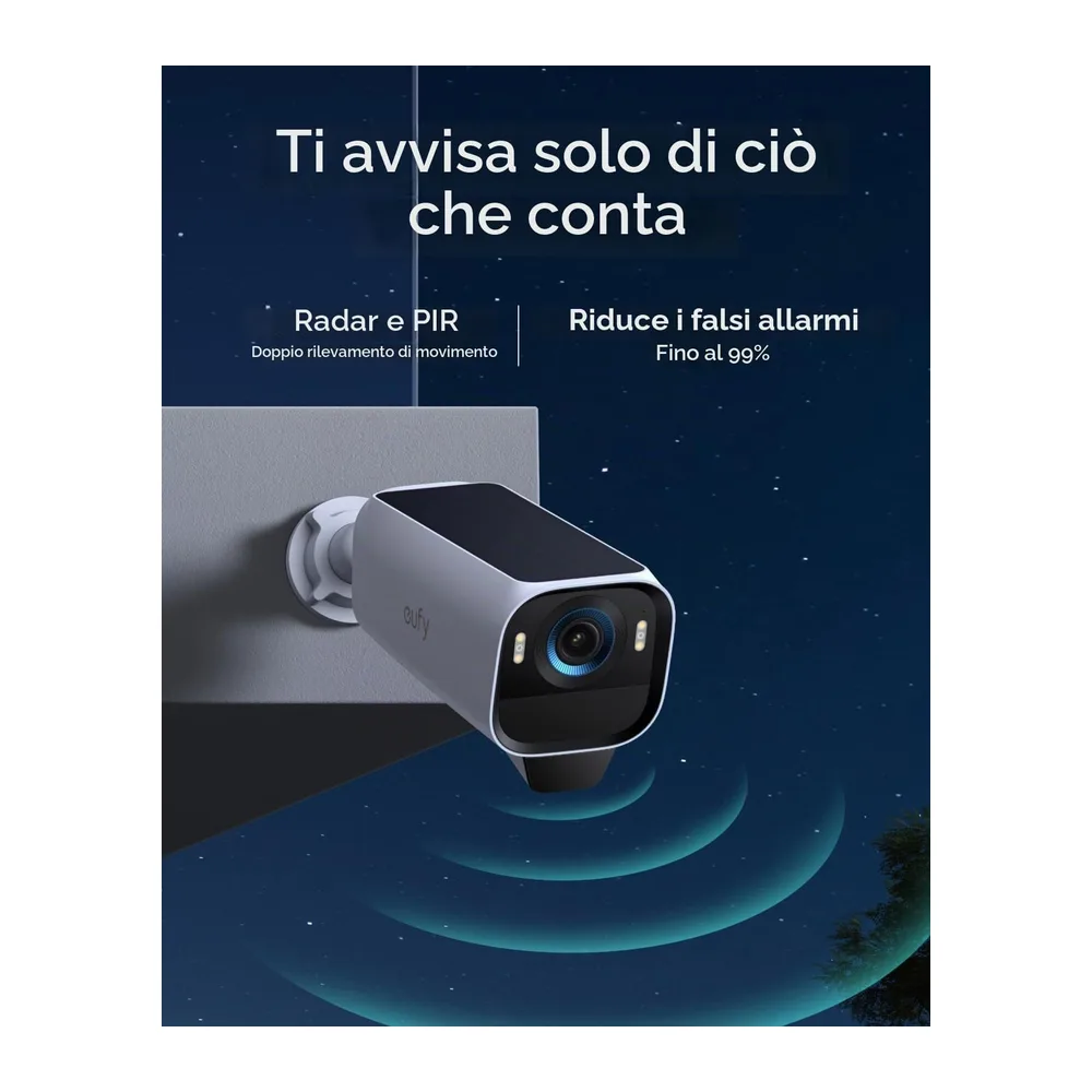 eufy Security S3 Pro(eufyCam 3 Pro), 4K telecamera wifi esterno senza fili pannello solare Visione Notturna a — 5
