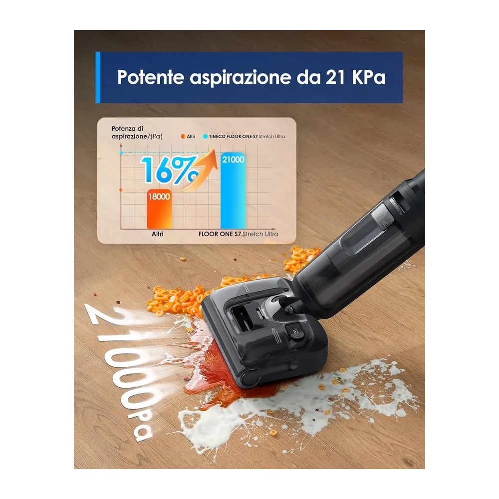 Tineco Floor ONE S7 Stretch Ultra Lavapavimenti aspirapolvere senza fili — 6