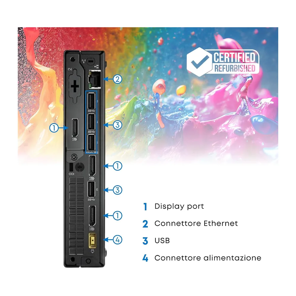 Lenovo ThinkCentre, Mini Pc Tiny, Intel i7-6700T 4 Core 3.4Ghz, Ram 8Gb SSD 240Gb, Pc Desktop Mini Pronto — 4