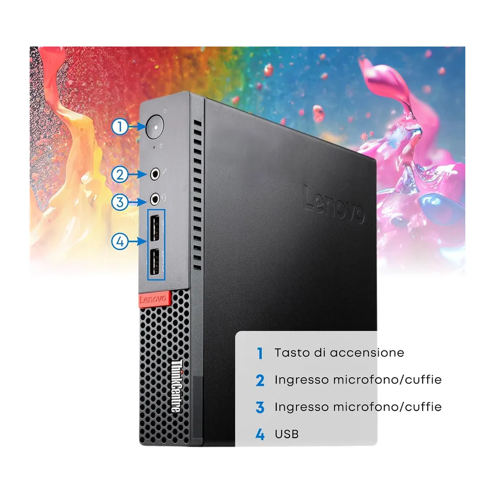 Lenovo ThinkCentre, Mini Pc Tiny, Intel i7-6700T 4 Core 3.4Ghz, Ram 8Gb SSD 240Gb, Pc Desktop Mini Pronto — 5