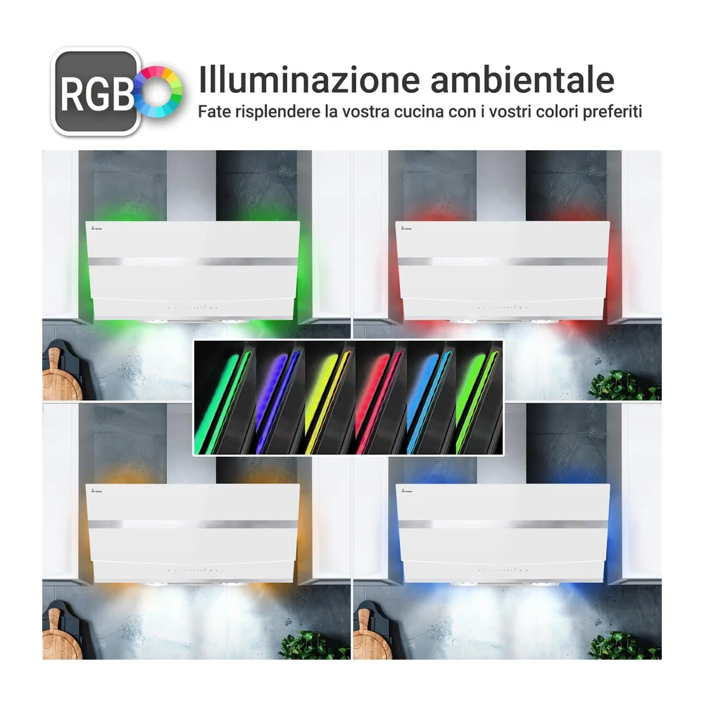KKT KOLBE Cappa aspirante inclinata HERMES9005WM — 3