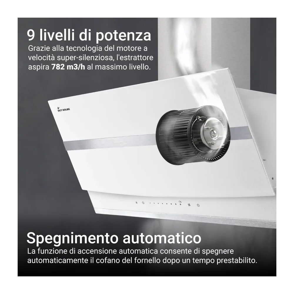 KKT KOLBE Cappa aspirante inclinata HERMES9005WM — 6