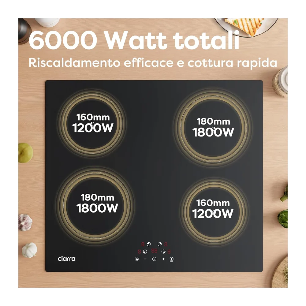 Ciarra Piano a Induzione 4 Fuochi Incasso 60 cm — 5