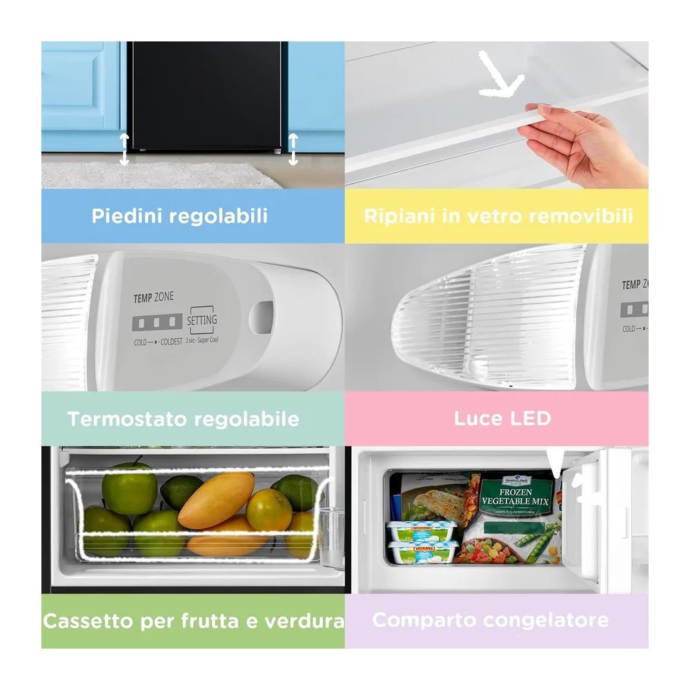 COMFEE' Frigorifero Piccolo con Freezer 80L — 6