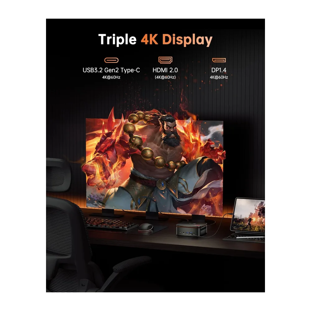 NiPoGi H1 Mini PC W-11 ΑΜD Ryzen 7 7735HS(Max 4.75GHz — 4