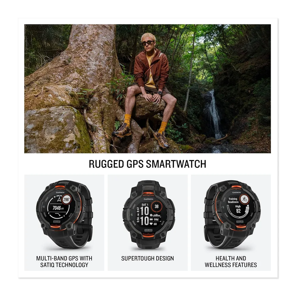 Garmin Instinct 3 Solar, 45mm, Smartwatch GPS Ultra Resistente, Black — 2
