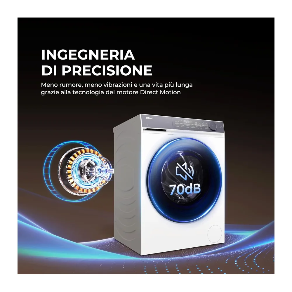 Haier I-Pro Serie 7 Plus, Lavatrice a carica frontale 8 KG, Libera Installazione, Classe A-25%, 1400 giri, — 4