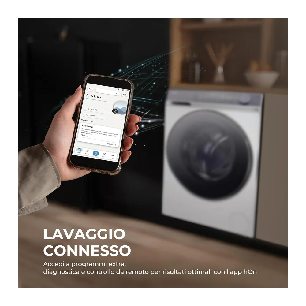Haier I-Pro Serie 7 Plus, Lavatrice a carica frontale 8 KG, Libera Installazione, Classe A-25%, 1400 giri, — 6