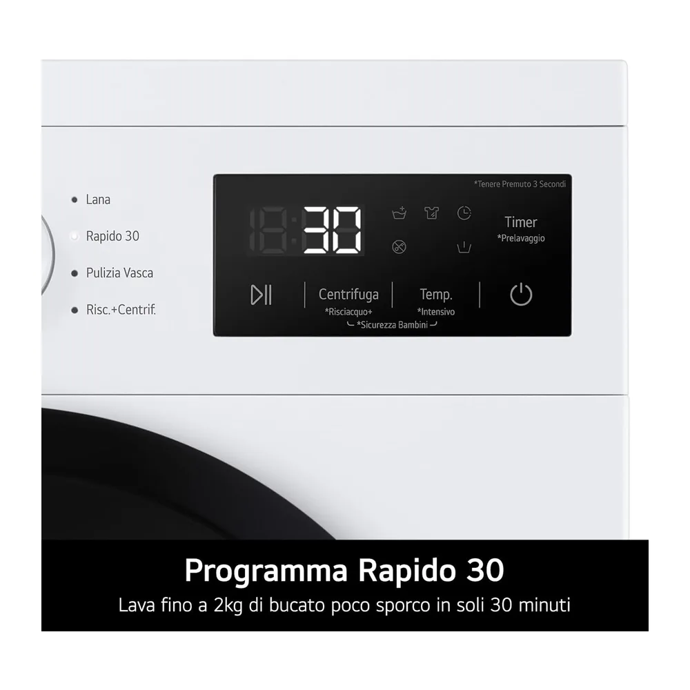 LG F4NA10S8NWK Lavatrice Slim 8 kg a Carica Frontale Serie A1 — 4