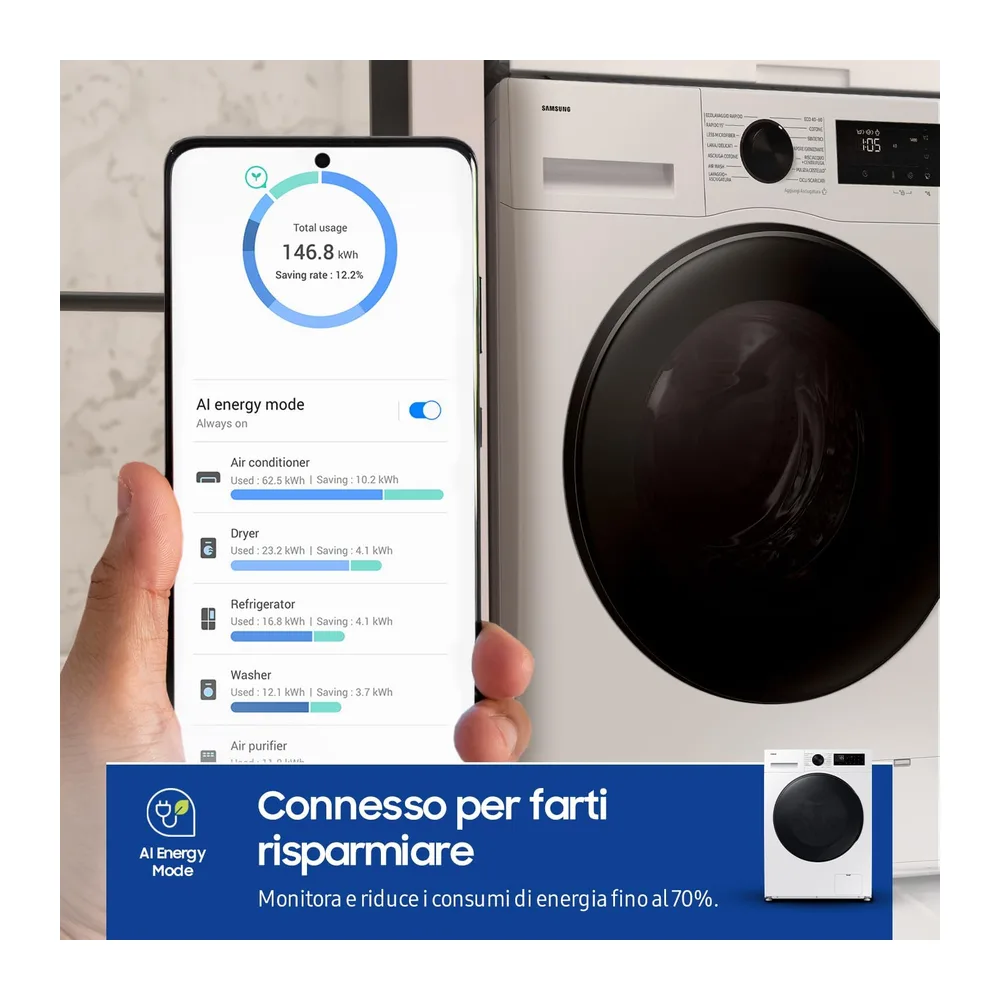 Samsung Lavasciuga Crystal Clean Slim WD90DG5G34BE — 3