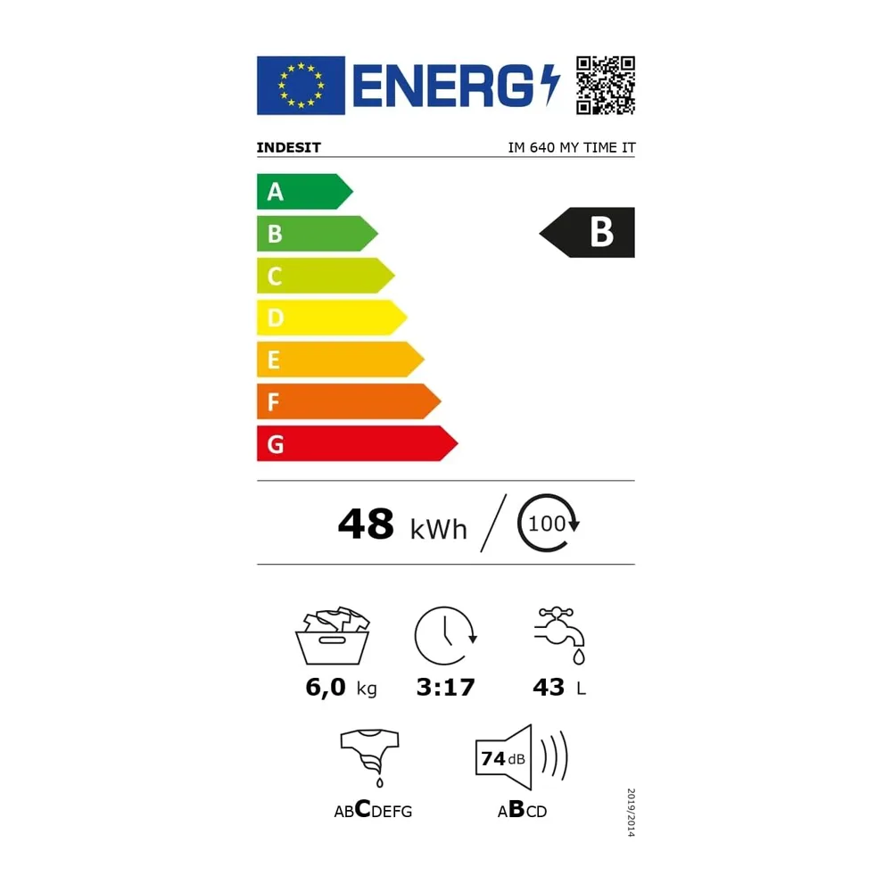 Indesit IM 640 MY TIME IT, Lavatrice 6 kg [Classe di efficienza energetica B] — 6